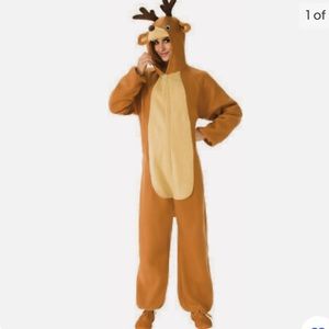 NEW Rubie's Costume Company/ Forum unisex Reindeer Renne Jumpsuit in size Medium